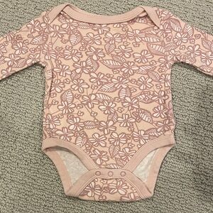 Cloud Island Pink Floral Bodysuit Girls Infant